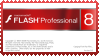 Macromedia Flash Professional 8, logiciel de dev et anim avec l'ancien système Flash